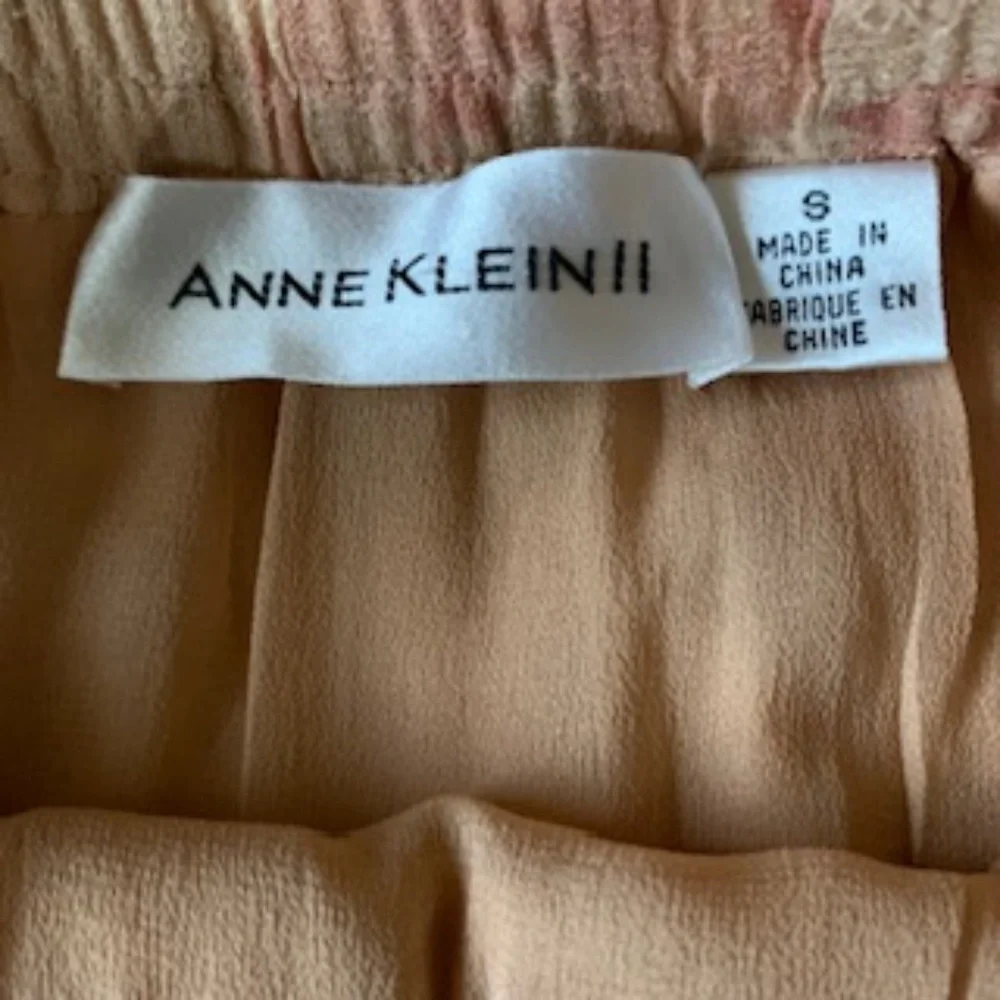 Ann Klein II Silk Chiffon Floral Skirt | Lined | Belted | Size 8 | Vintage
